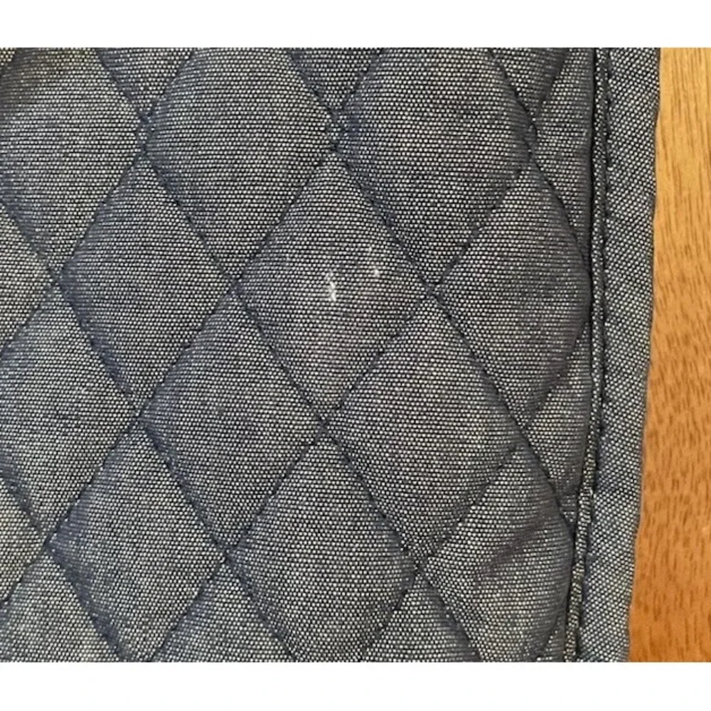 Vera Bradley Hanging Travel Organizer Cosmetics Quilted Bag Denim Blue Jean